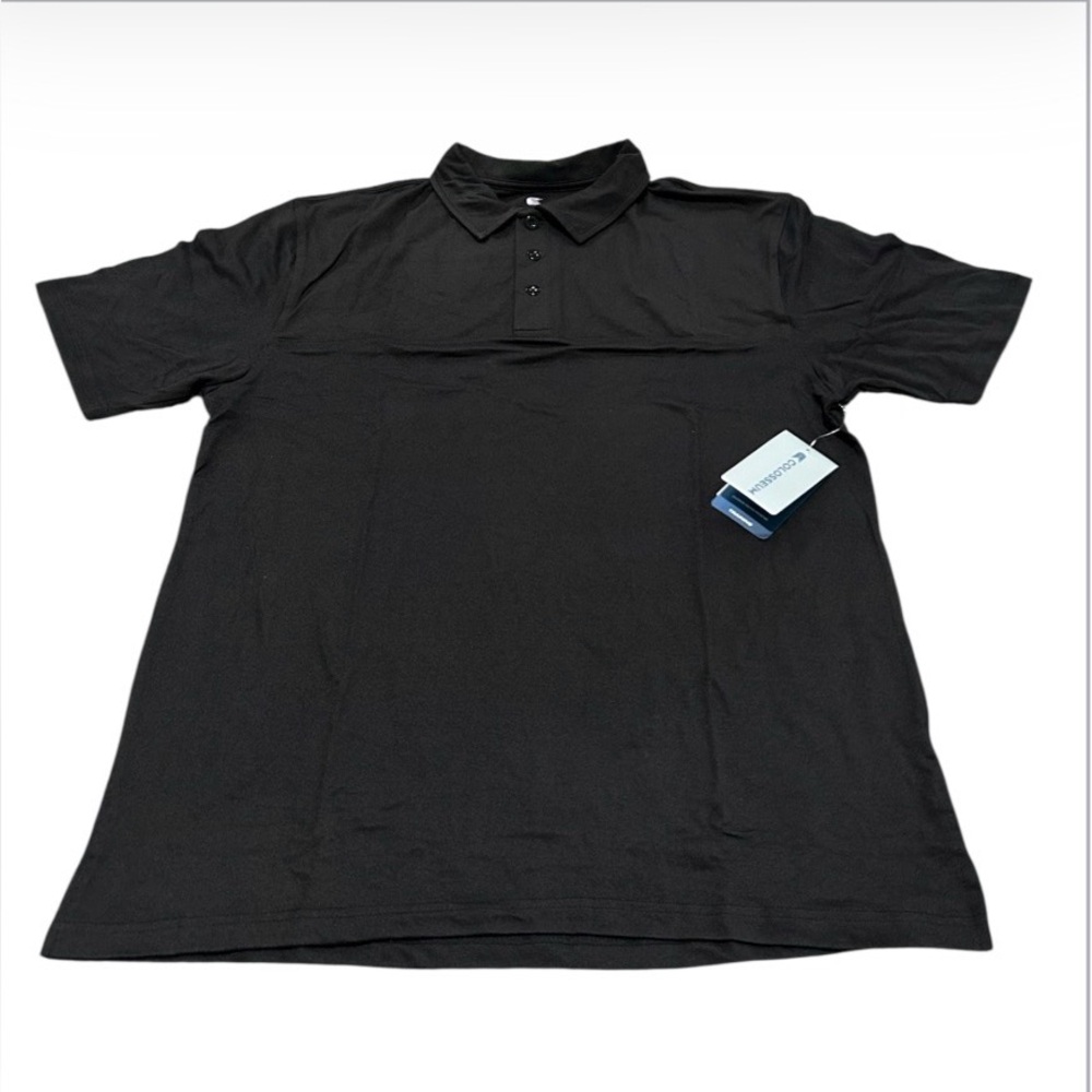 colosseum active men's tyler moisture wicking black polo Size Large